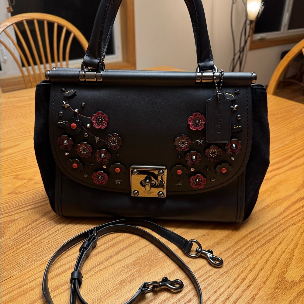 Coach Tea Rose Drifter 2-way Flower Stud  Shoulder Bag. C1781-59522